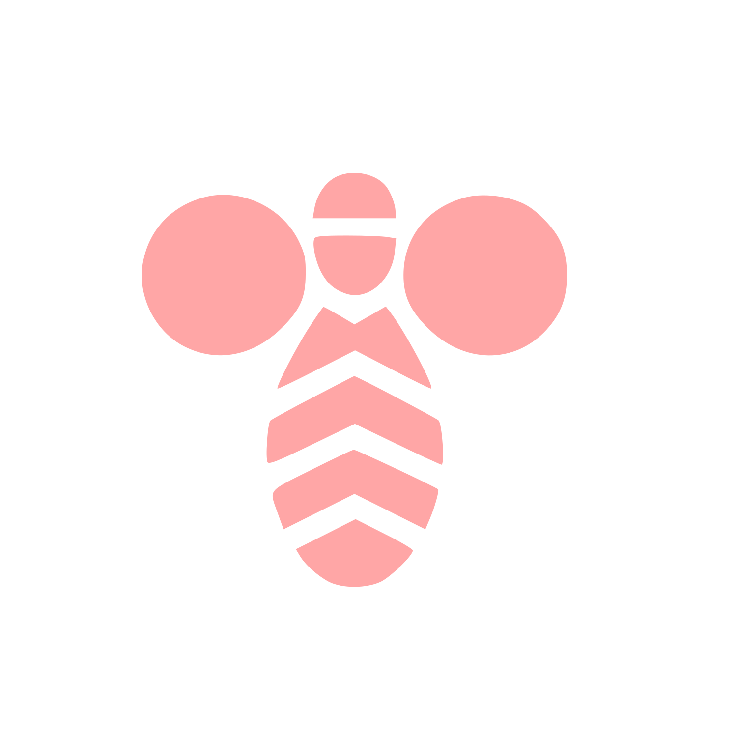 Modernist Minimal Bee Logo #ffa6a6