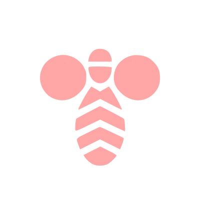 Modernist Minimal Bee Logo #ffa6a6