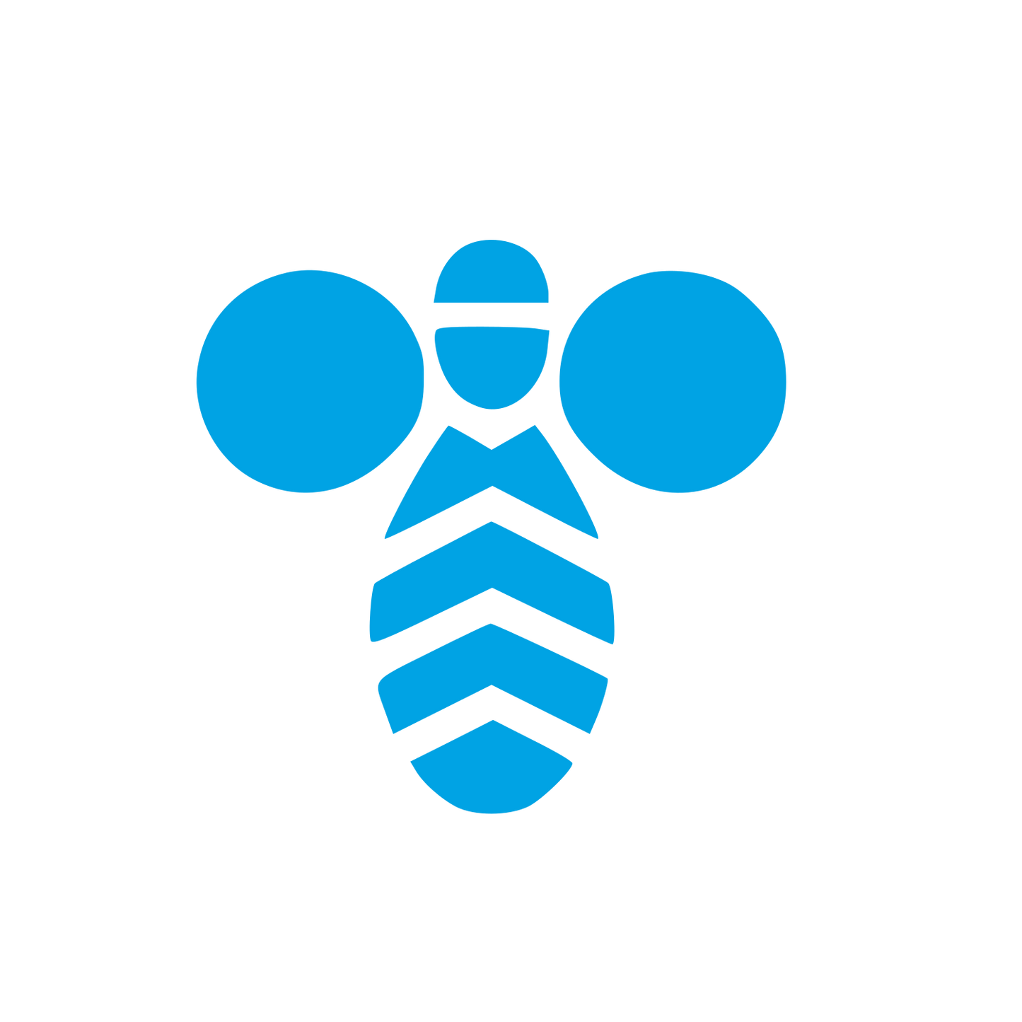 Modernist Minimal Bee Logo #00a3e4