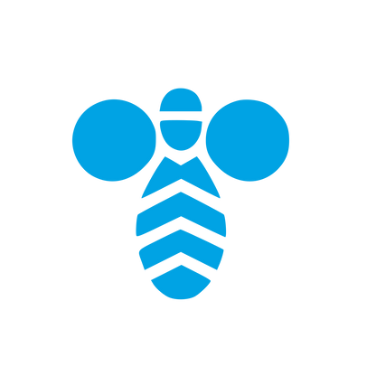Modernist Minimal Bee Logo #00a3e4