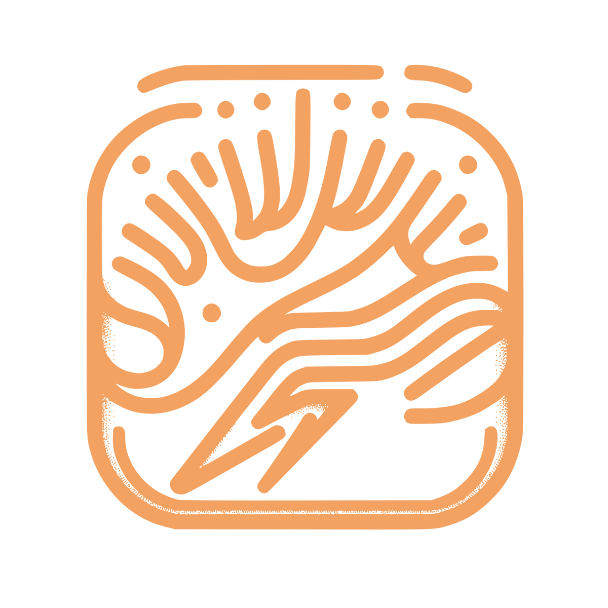 Electrical Bolt Lines Logo #F4A261