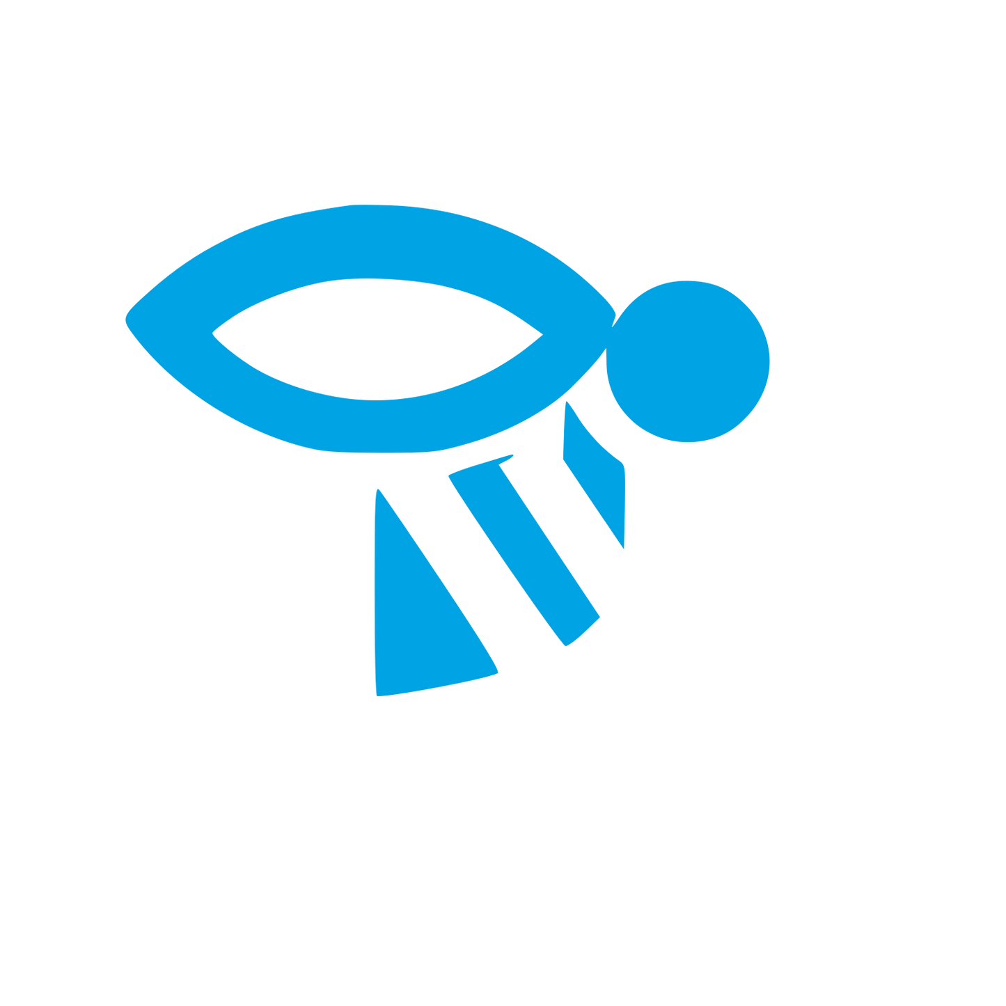 Modernist Minimal Bee Logo #00a3e4