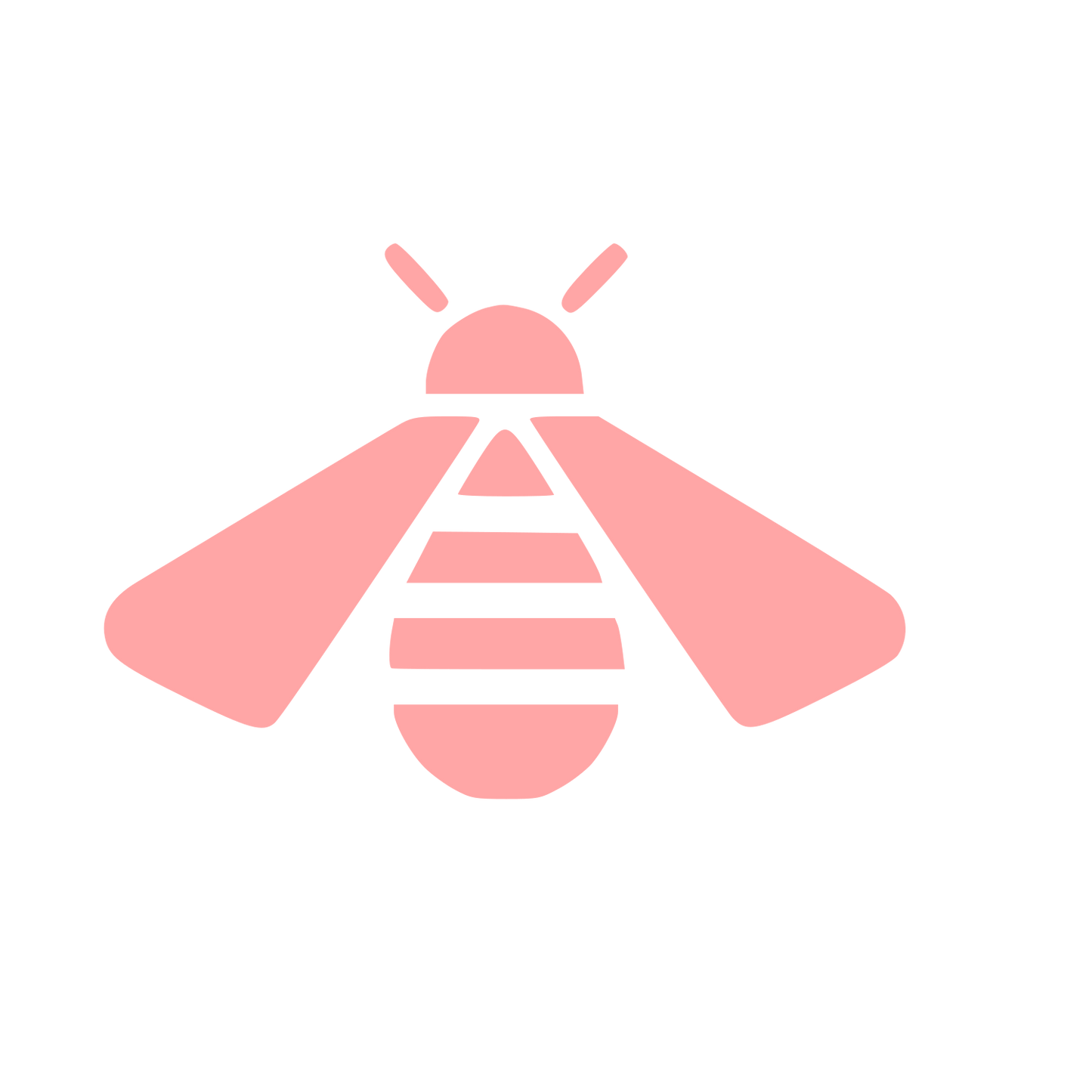 Honeybee Top View Logo #ffa6a6