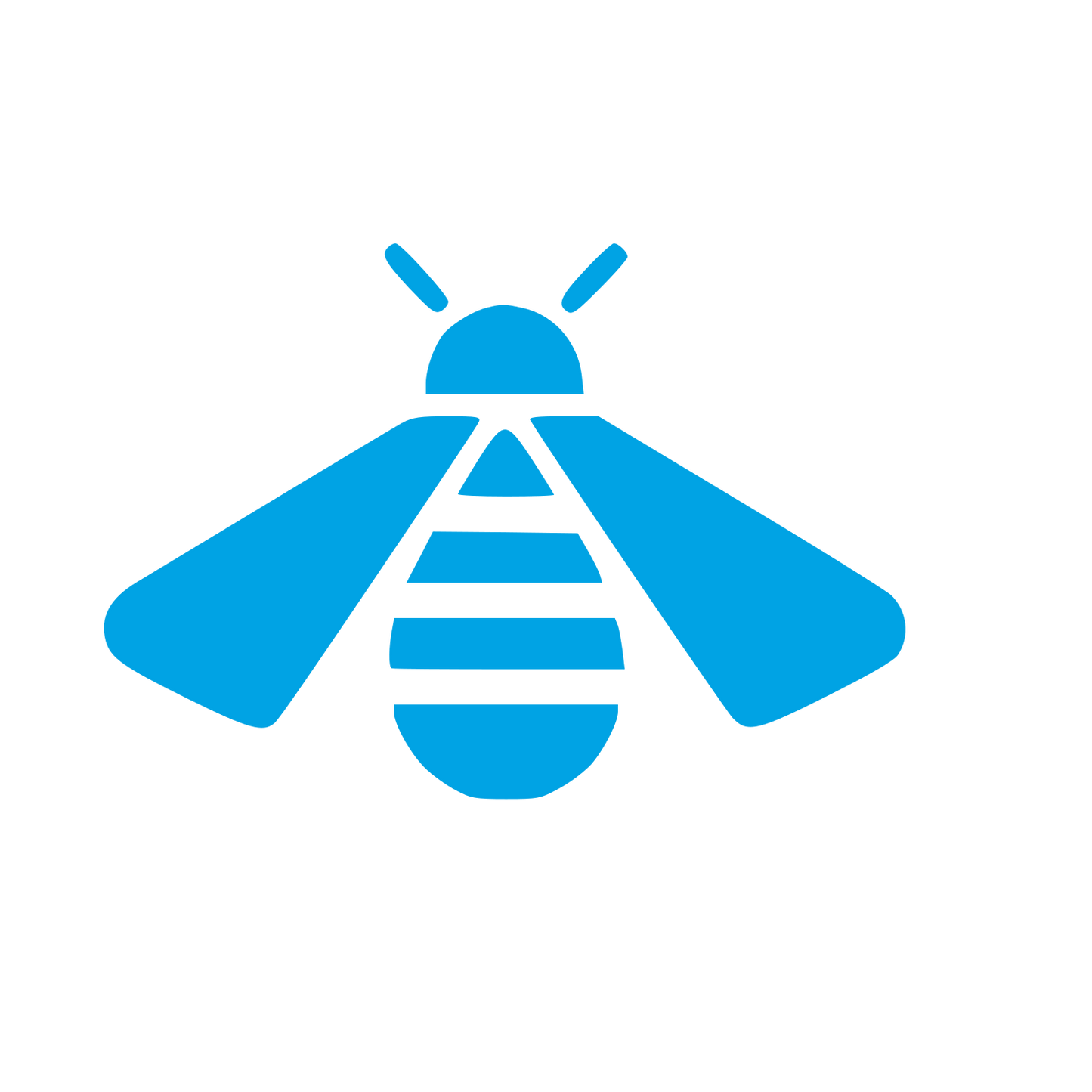 Honeybee Top View Logo #00a3e4