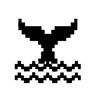 Pixel Whale Tail Logo