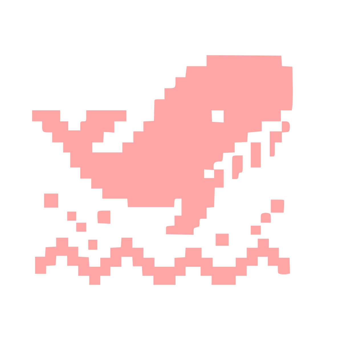 Pixel Whale Logo #ffa6a6