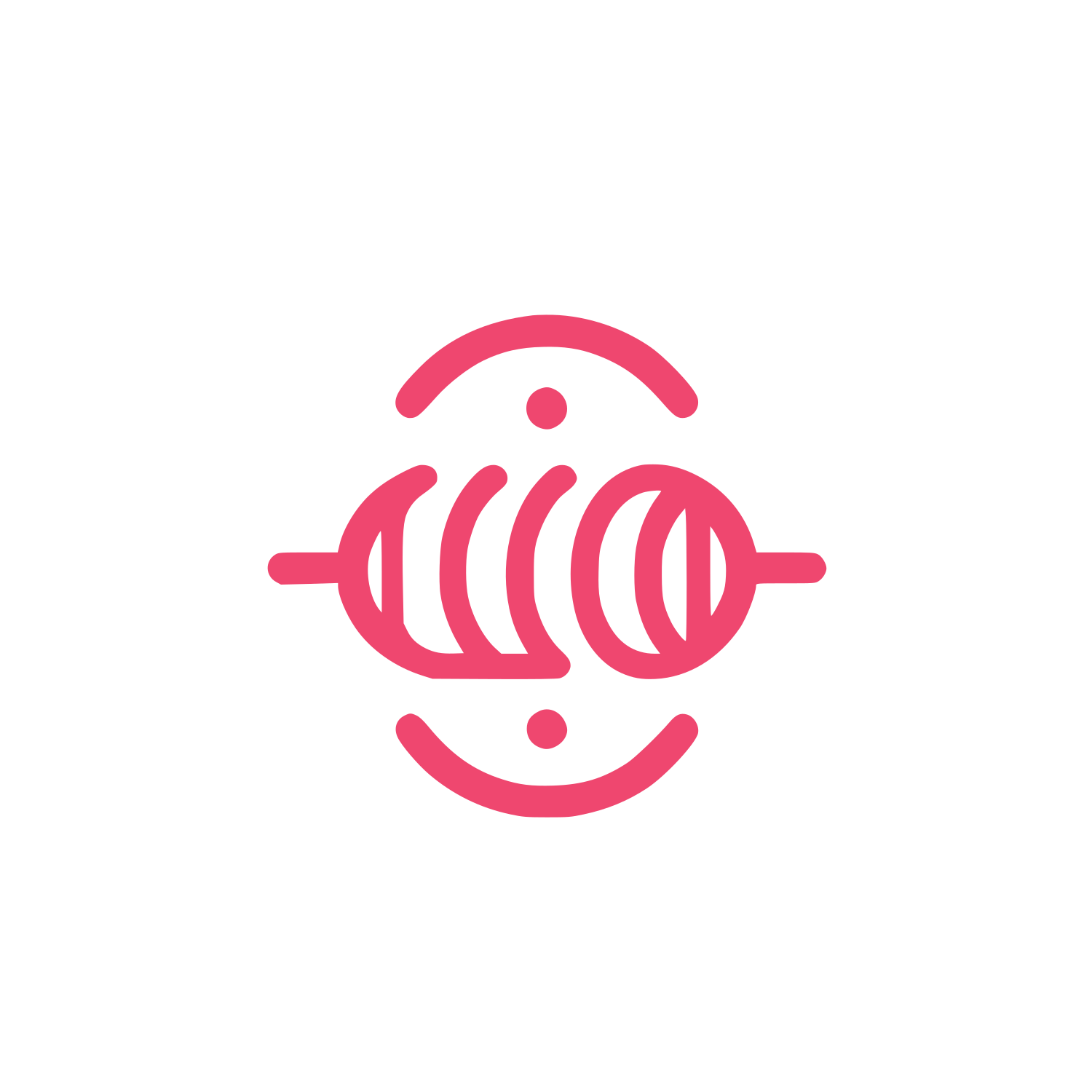 Geometric Sphere Electrician Logo #EF476F