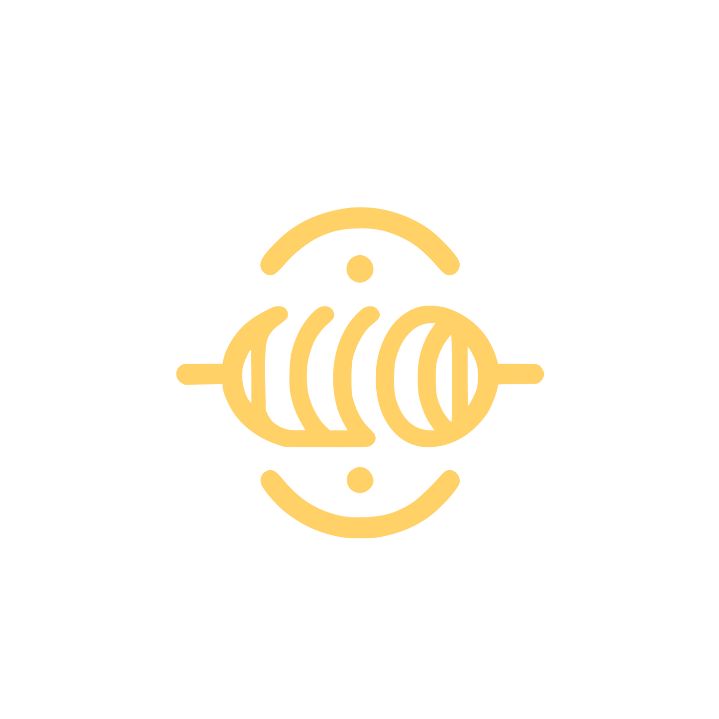 Geometric Sphere Electrician Logo #FFD166