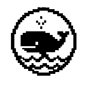 Pixel Whale Circle Logo