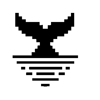 Pixel Whale Tail Logo