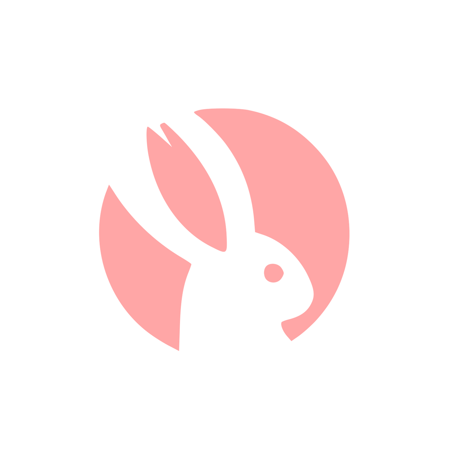 Rabbit Circle Swiss Logo #ffa6a6