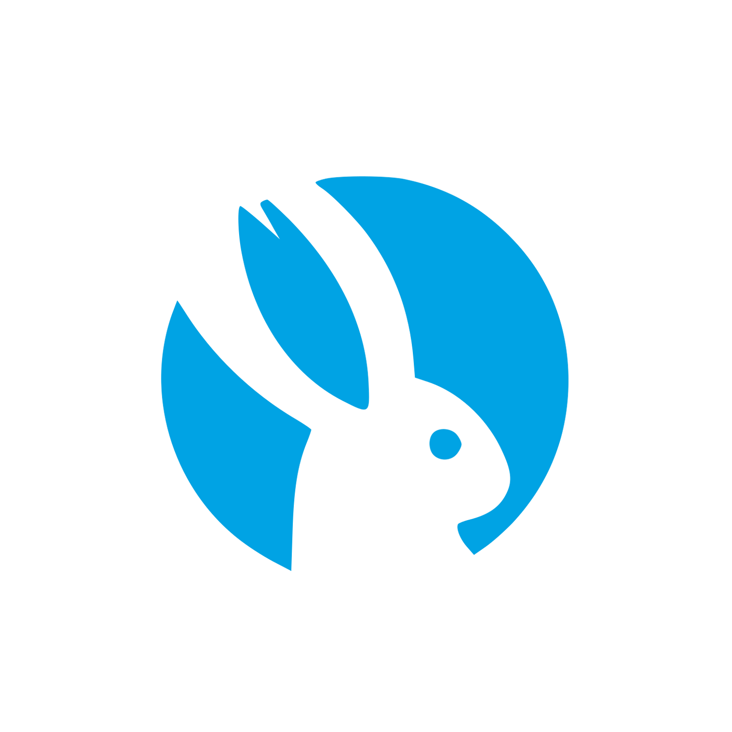 Rabbit Circle Swiss Logo #00a3e4
