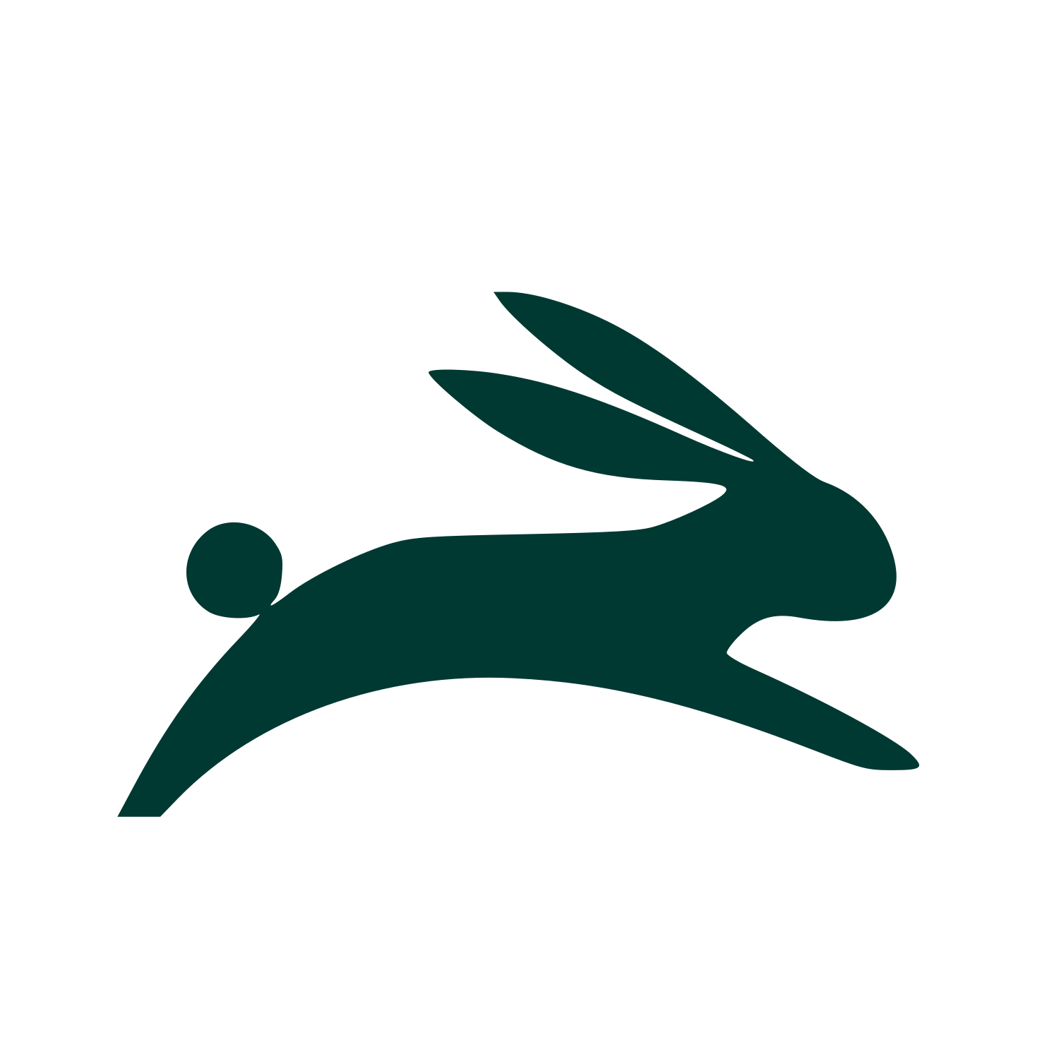 Running Rabbit Logo #003932