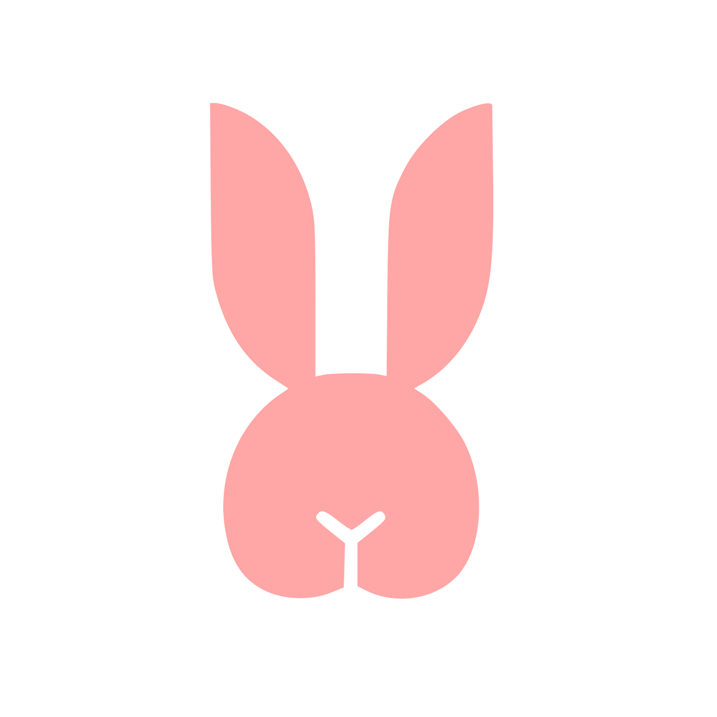 Swiss Style Rabbit Logo #ffa6a6