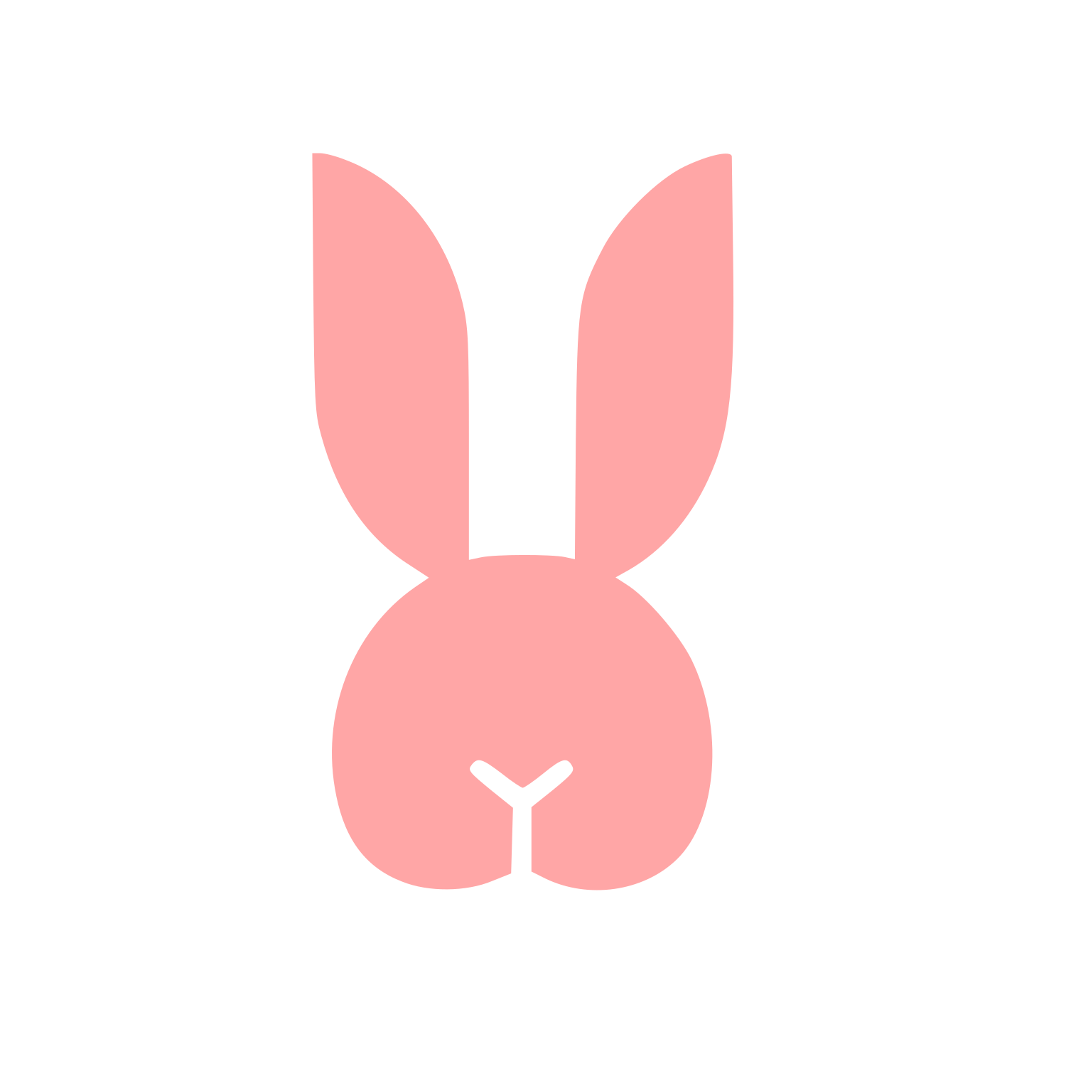 Swiss Style Rabbit Logo #ffa6a6