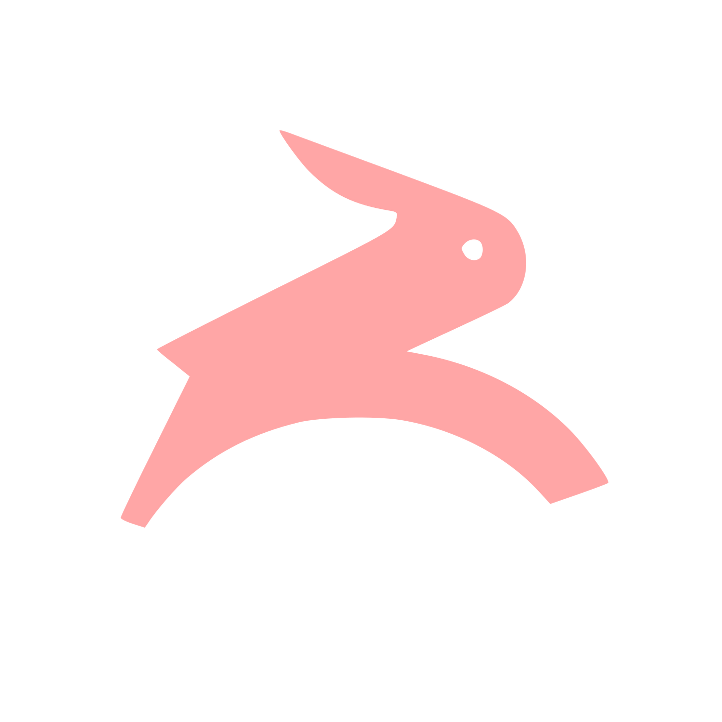 Swiss Style Rabbit Logo #ffa6a6