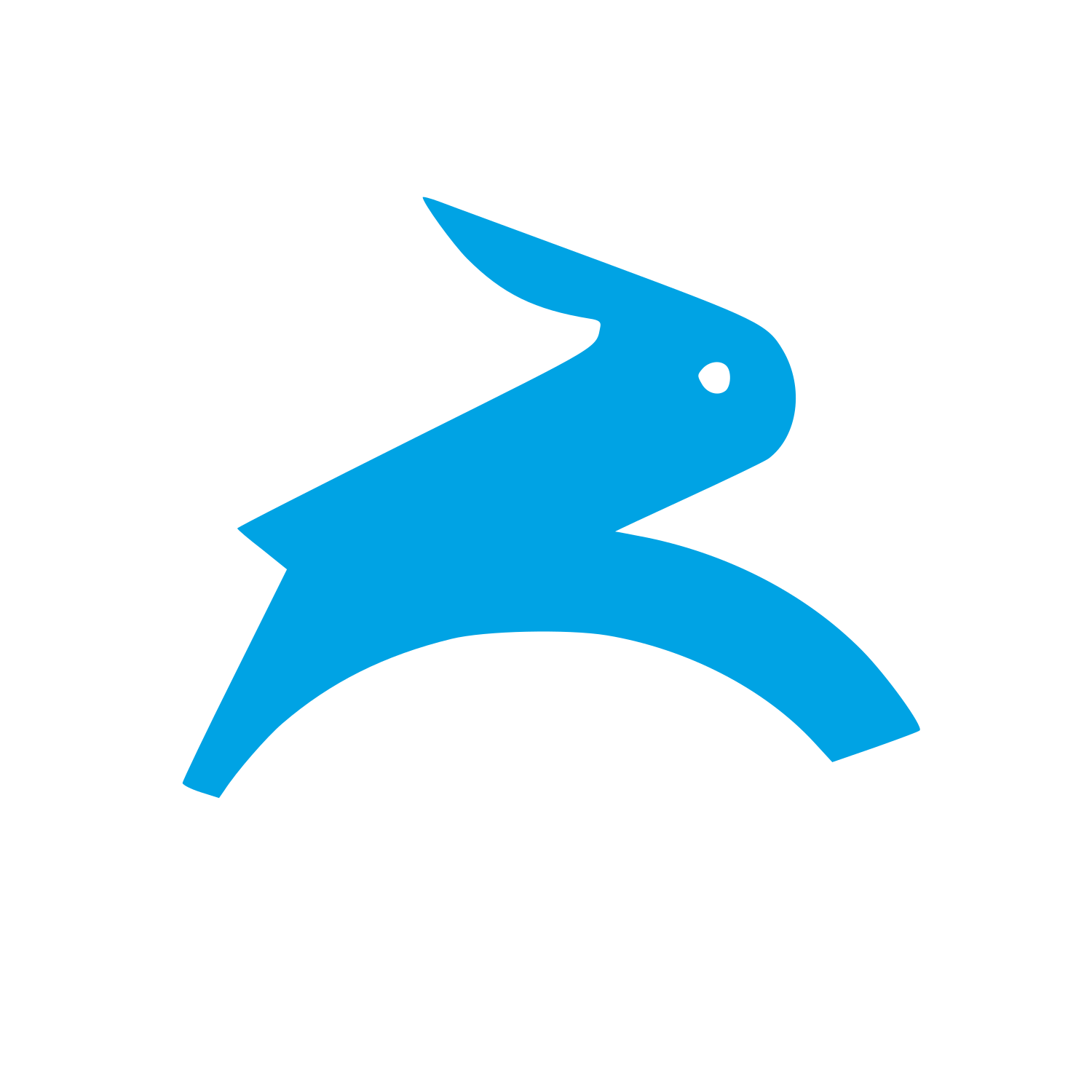 Swiss Style Rabbit Logo #00a3e4