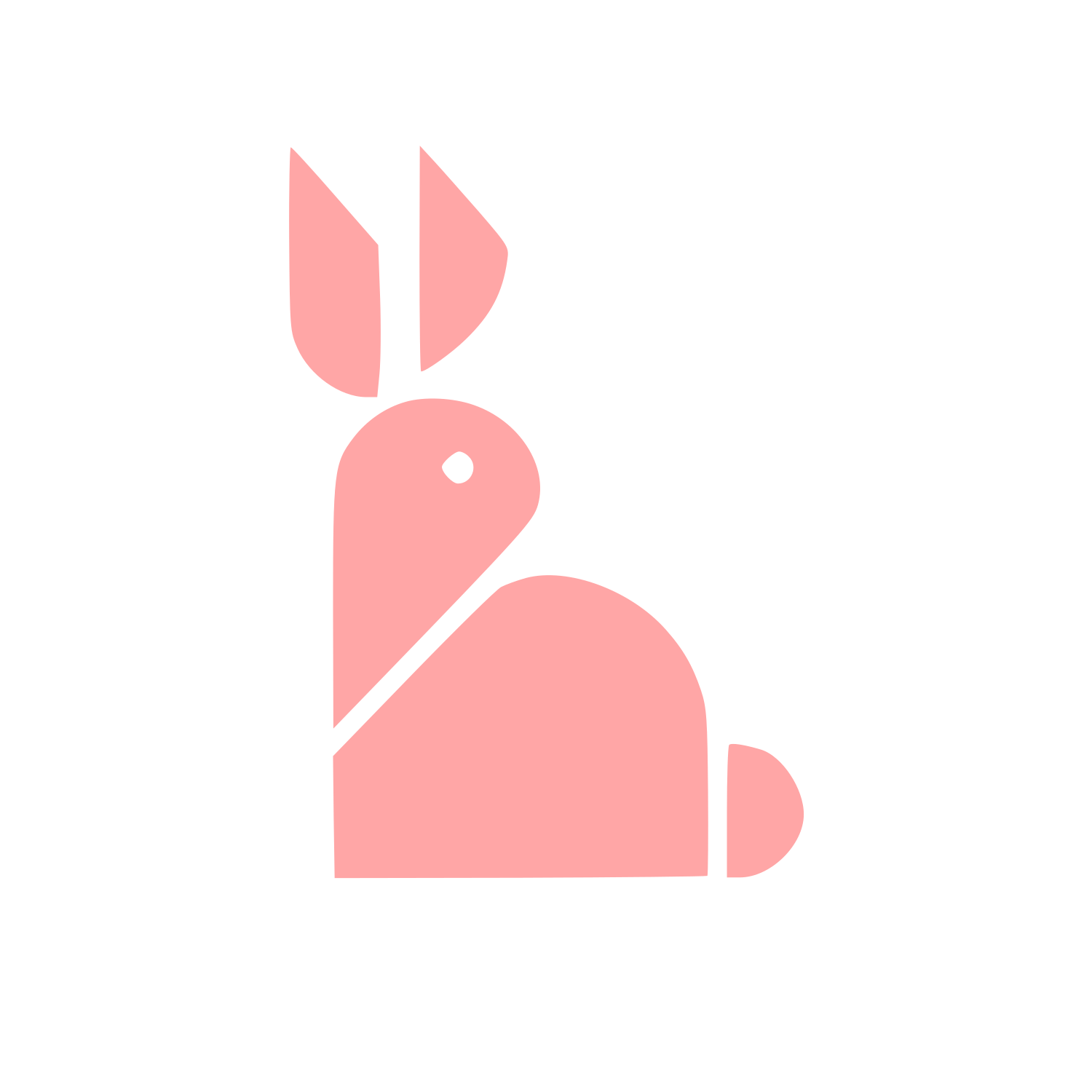 Swiss Style Rabbit Logo #ffa6a6