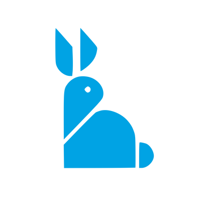 Swiss Style Rabbit Logo #00a3e4