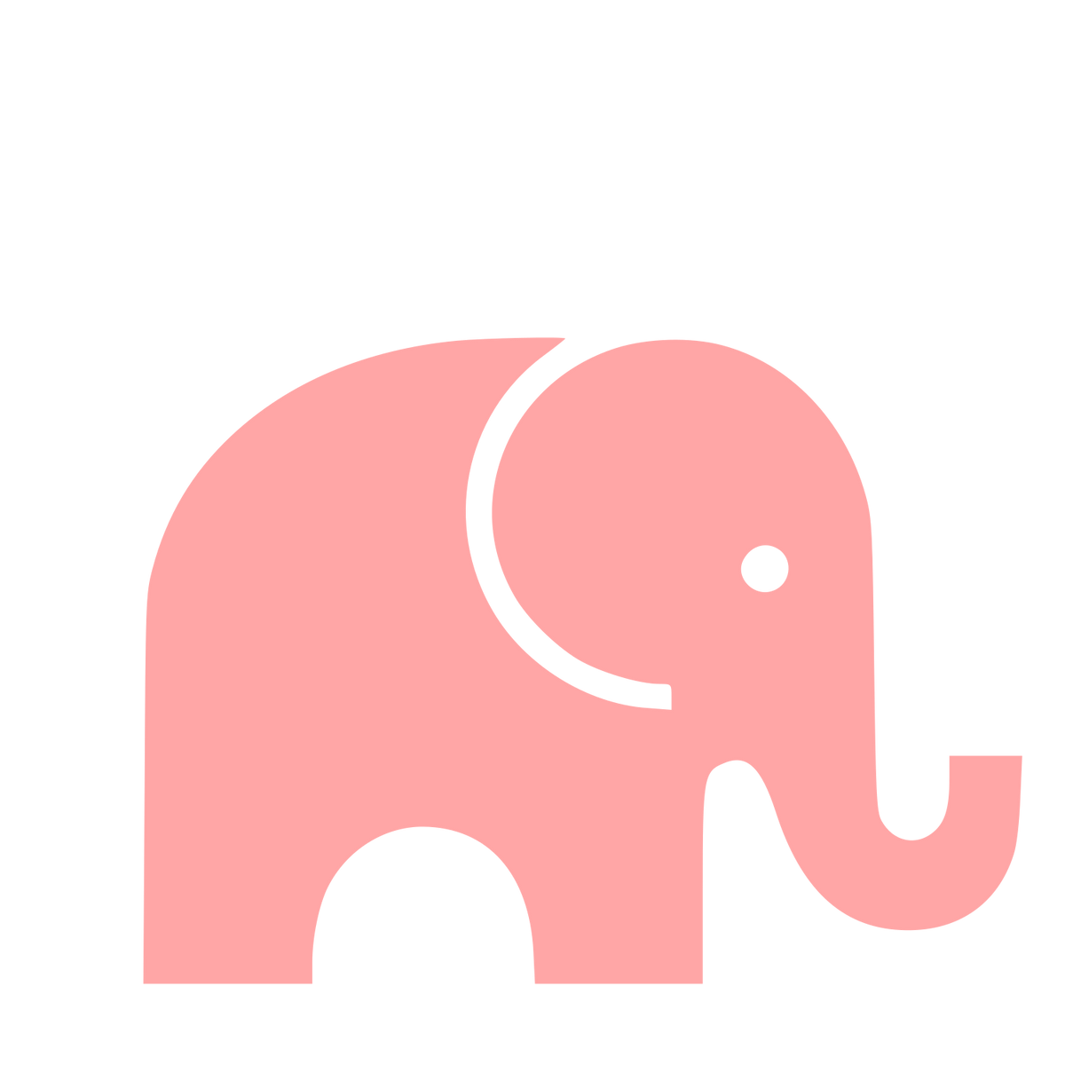 Pictogram Elephant Logo #ffa6a6