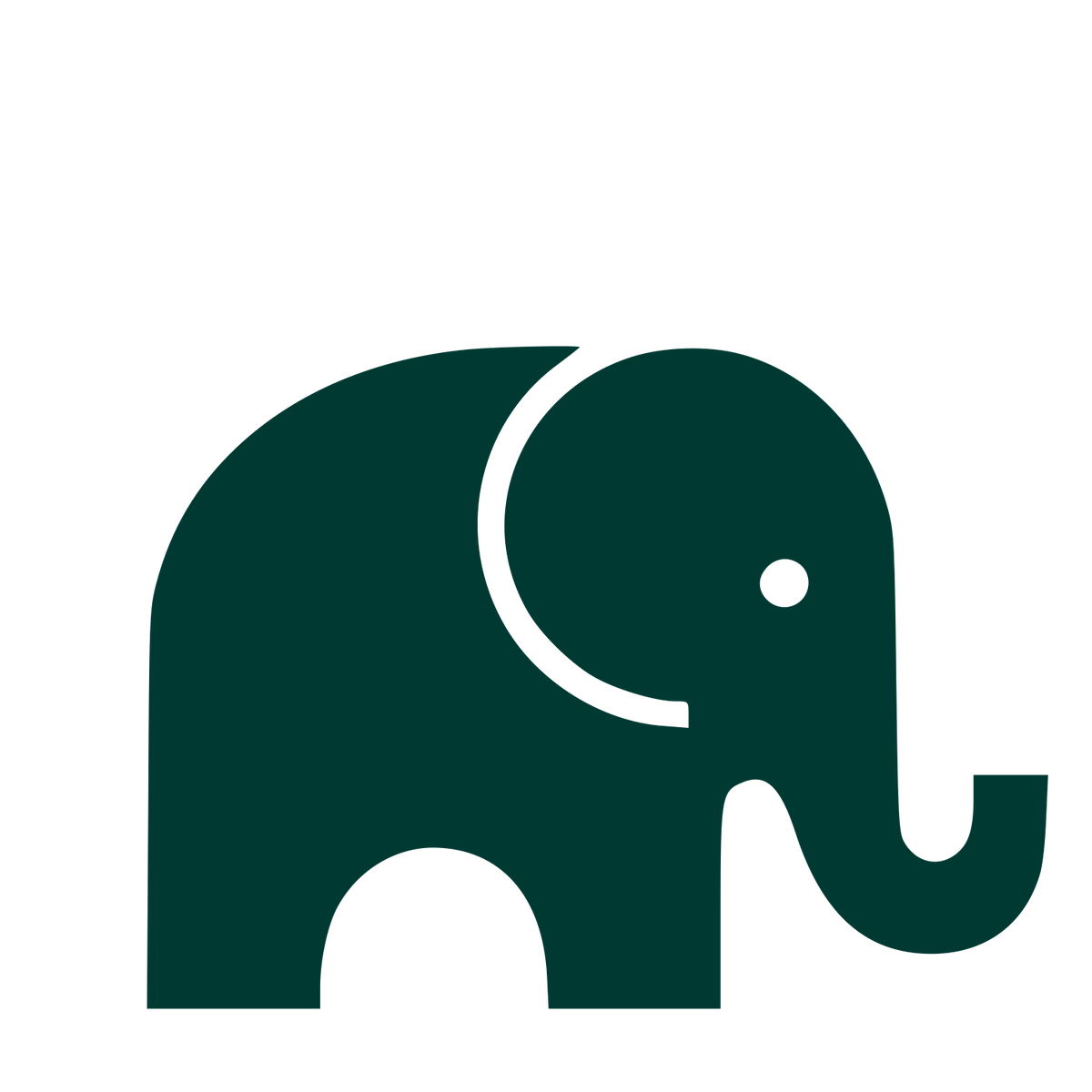 Pictogram Elephant Logo #003932
