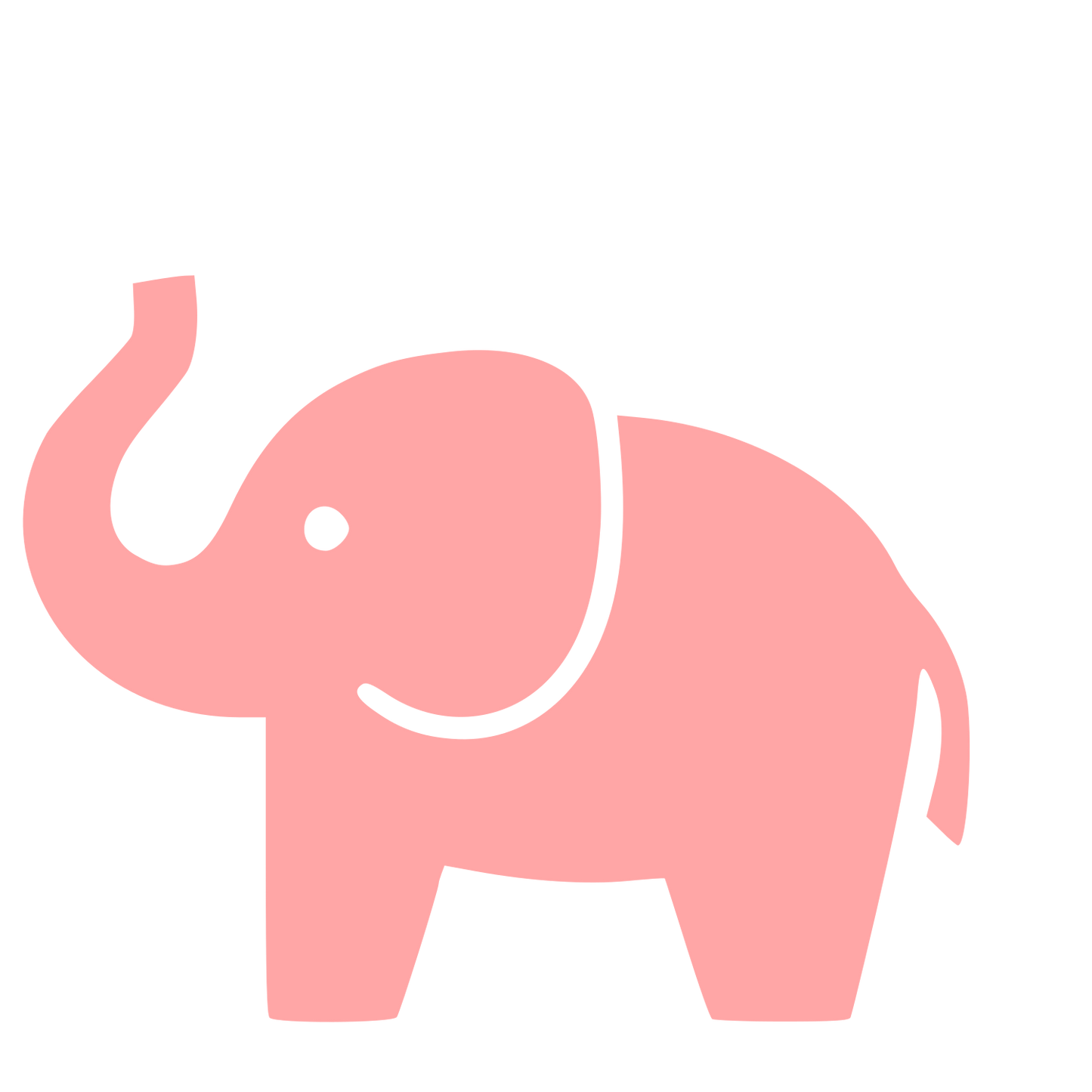 Elephant Pictogram Logo #ffa6a6