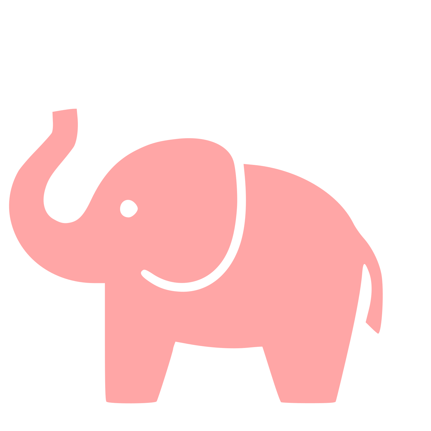 Elephant Pictogram Logo #ffa6a6
