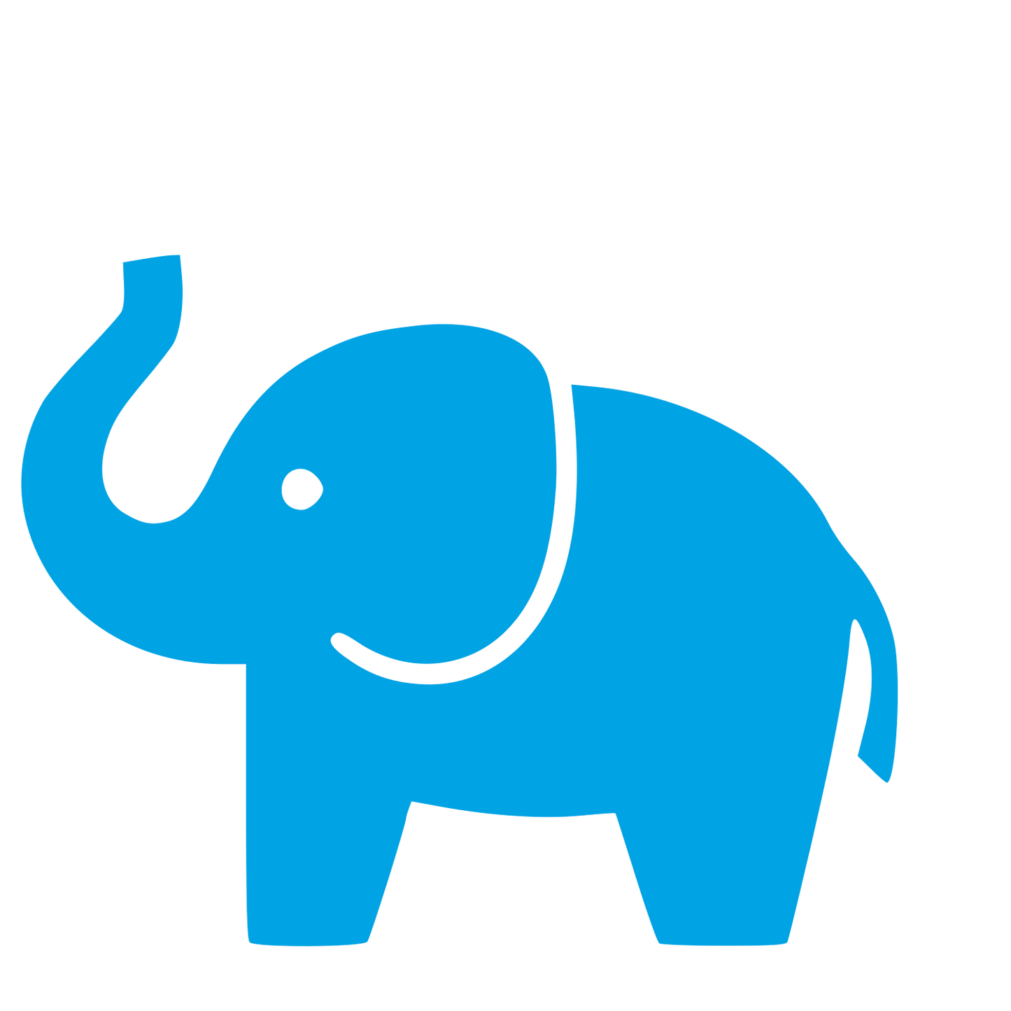 Elephant Pictogram Logo #00a3e4
