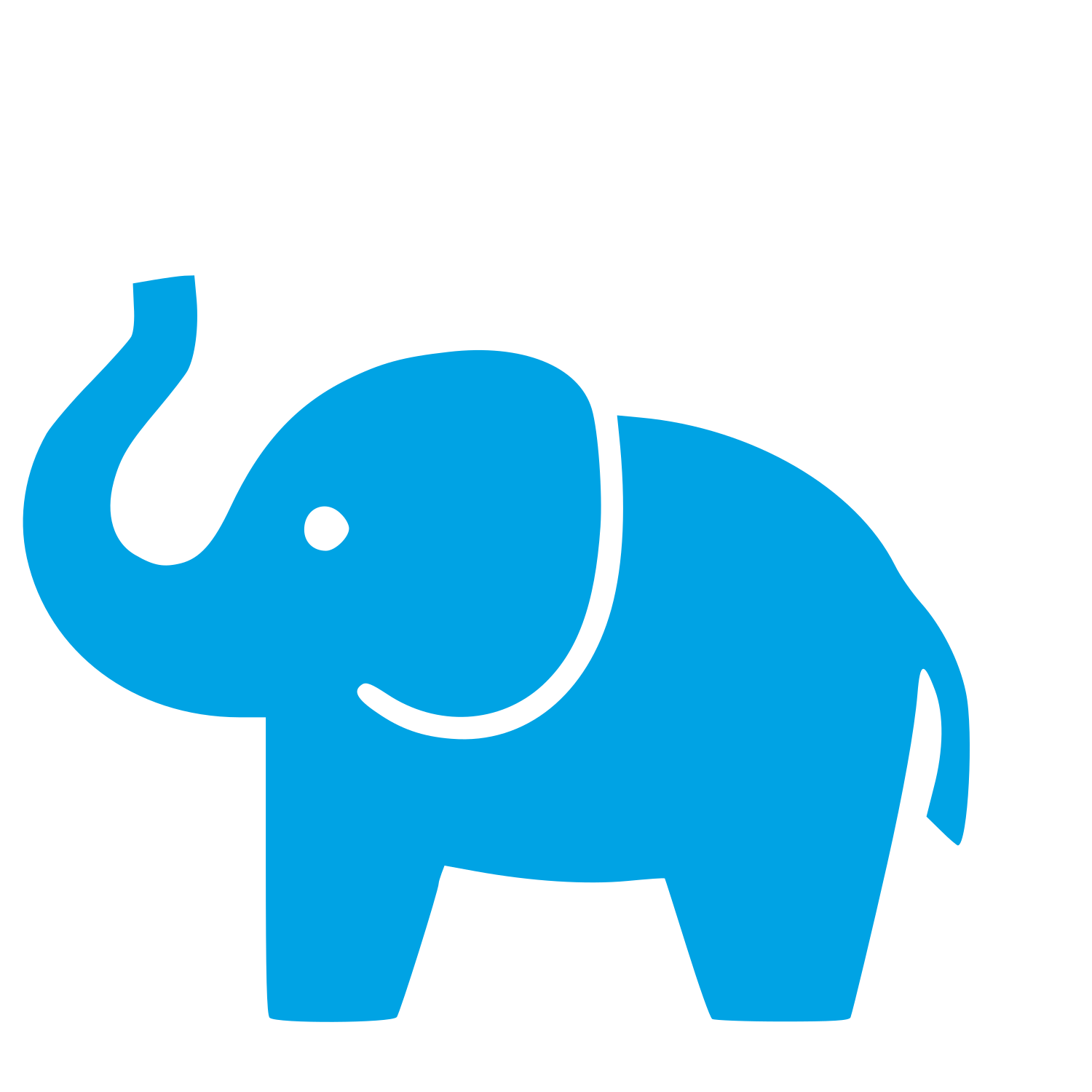 Elephant Pictogram Logo #00a3e4
