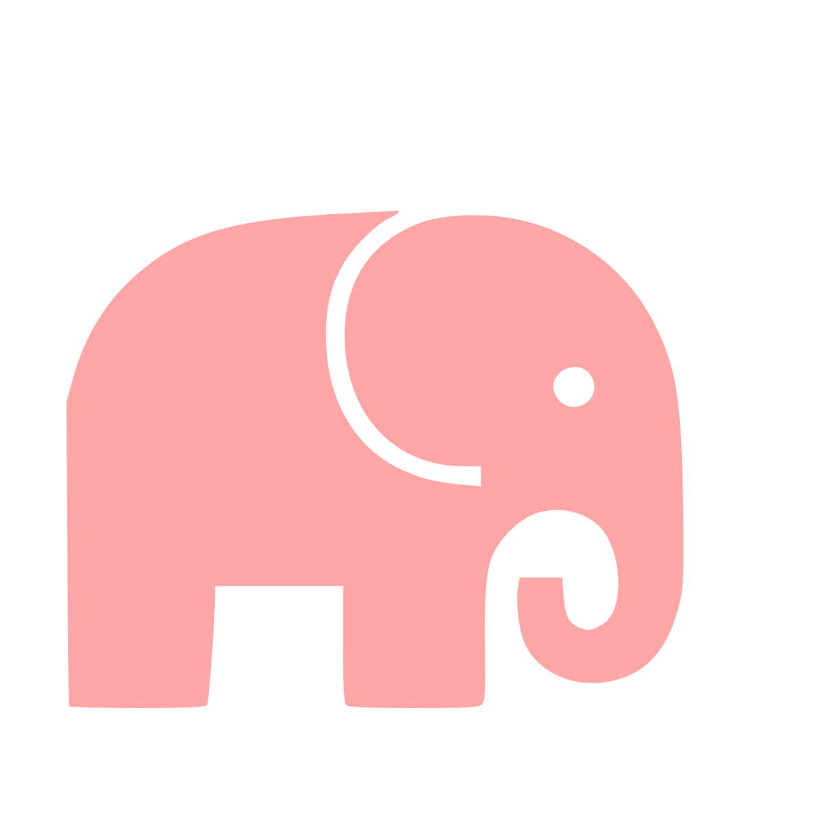 Elephant Pictogram Logo #ffa6a6