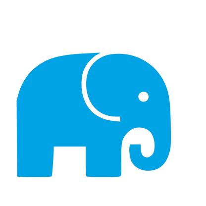 Elephant Pictogram Logo #00a3e4