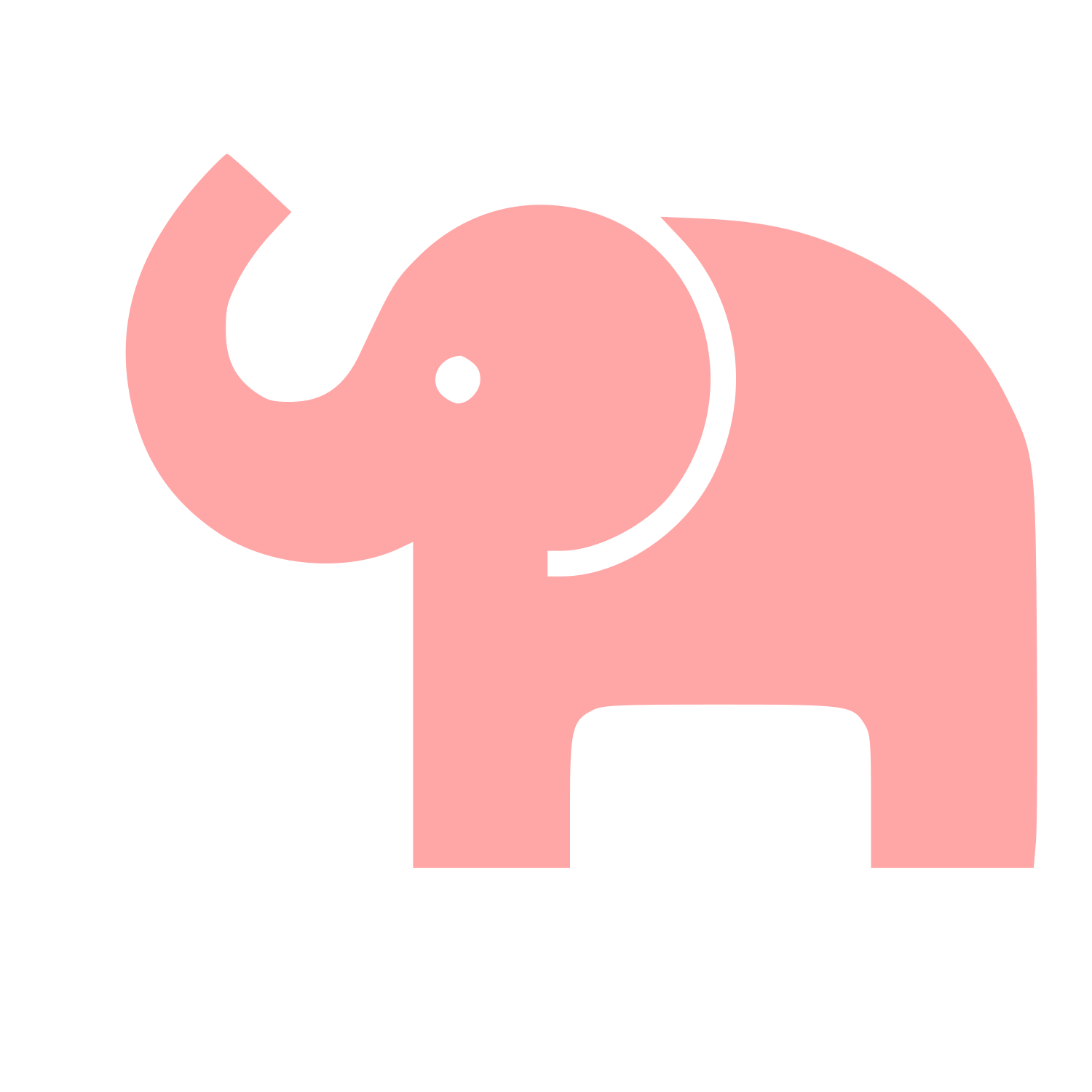 Elephant Pictogram Logo #ffa6a6