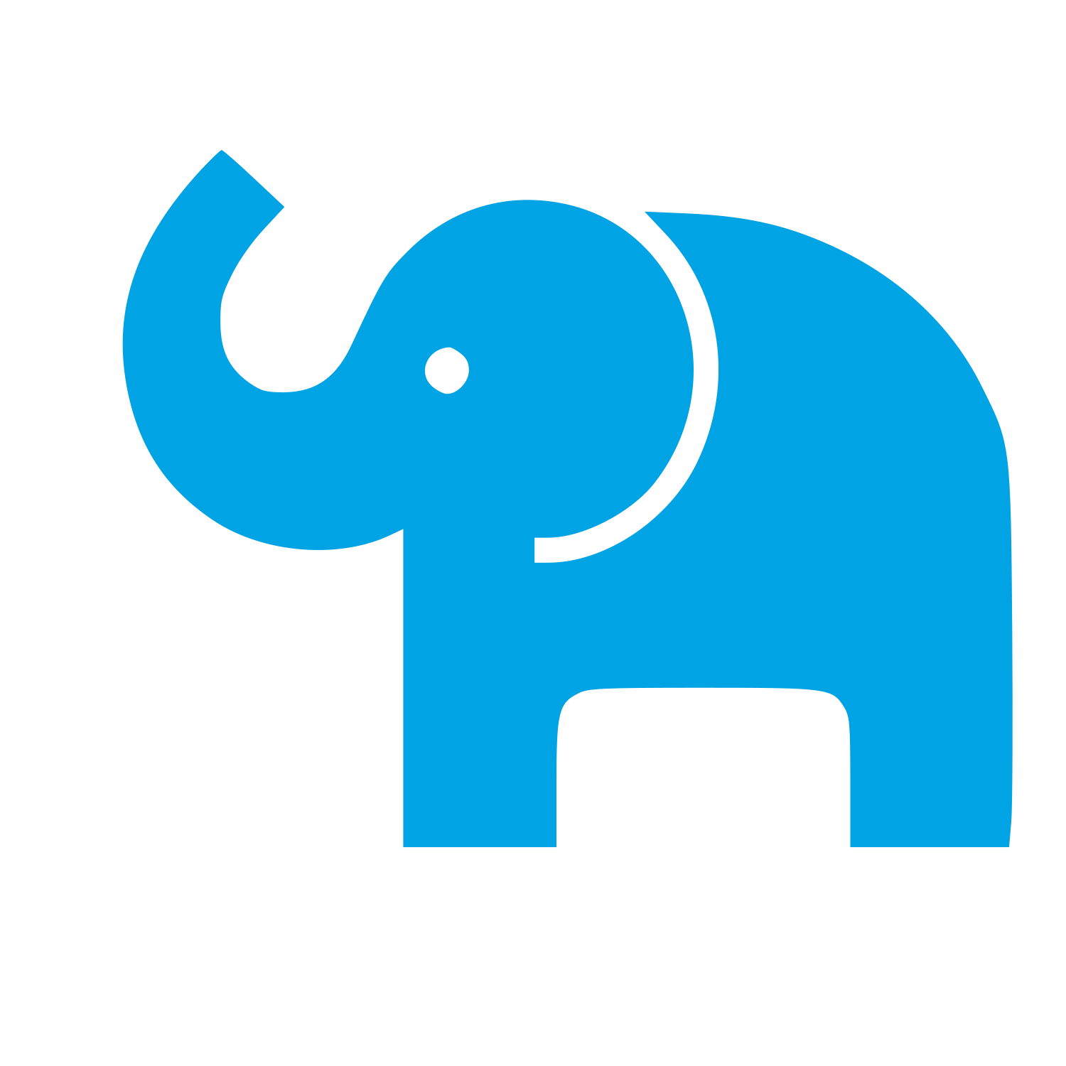 Elephant Pictogram Logo #00a3e4