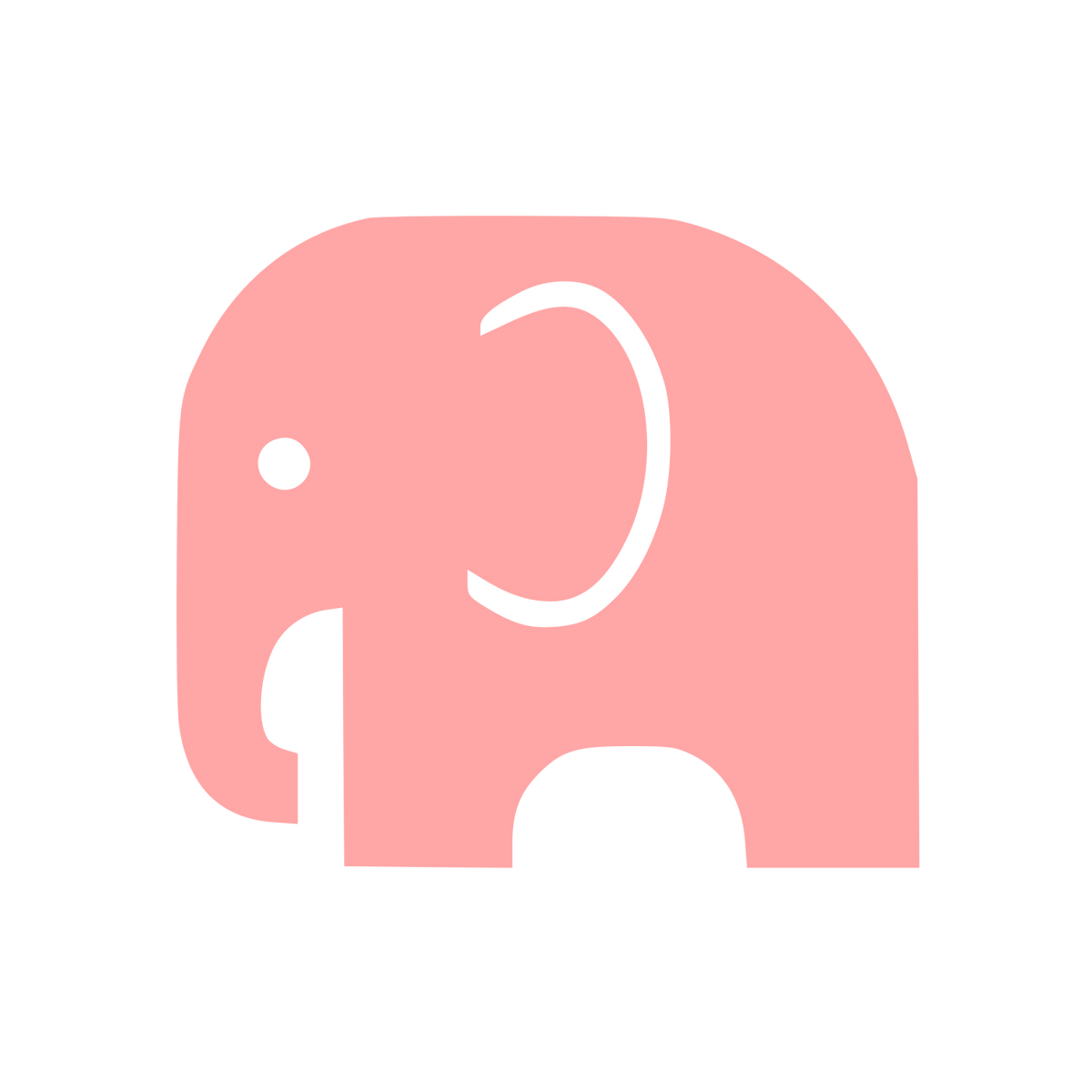Elephant Pictogram Logo #ffa6a6