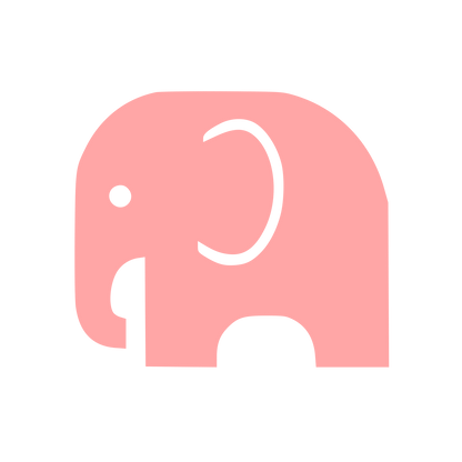 Elephant Pictogram Logo #ffa6a6