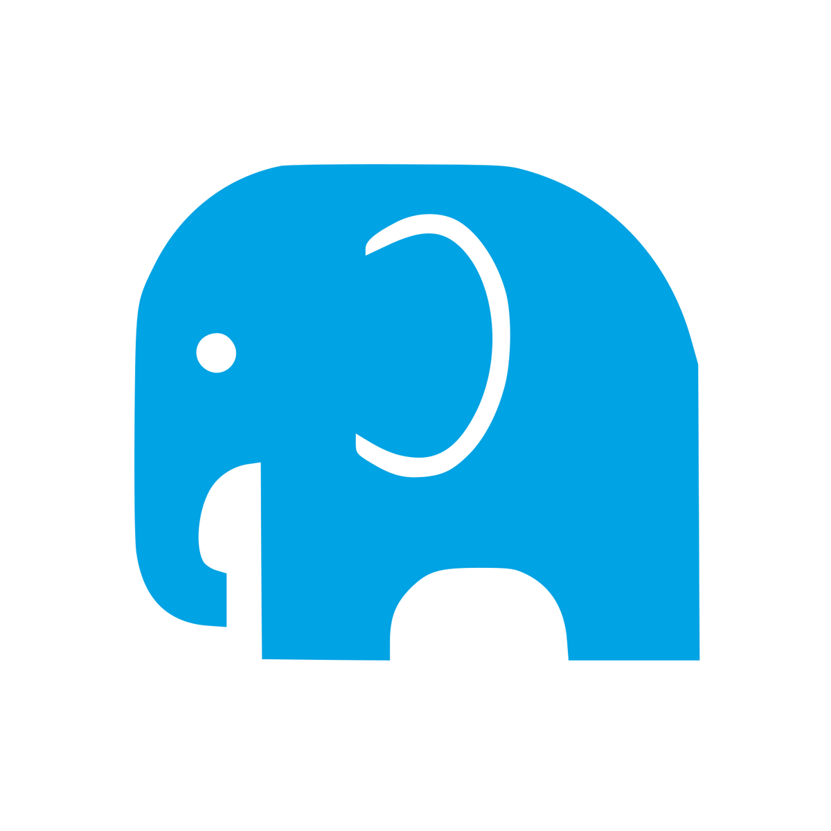 Elephant Pictogram Logo #00a3e4