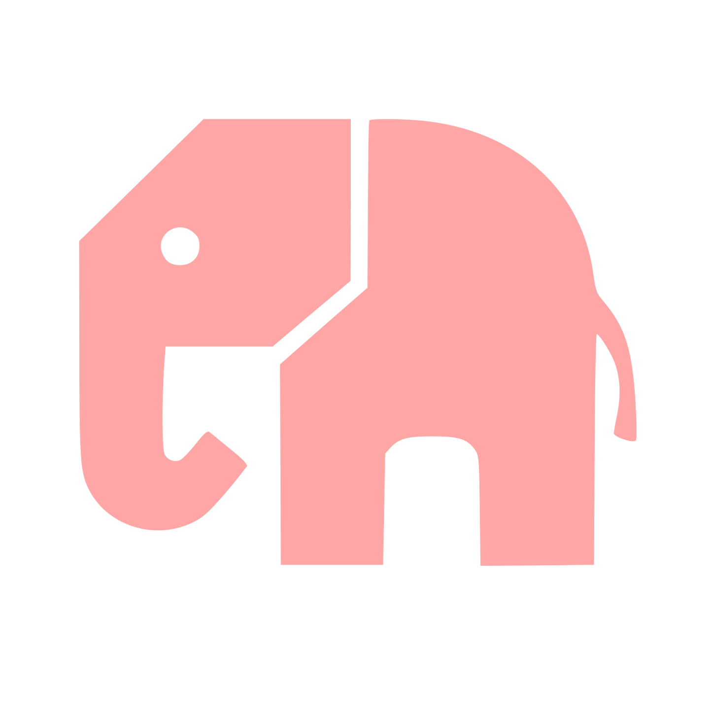 Pictogram Elephant Logo #ffa6a6
