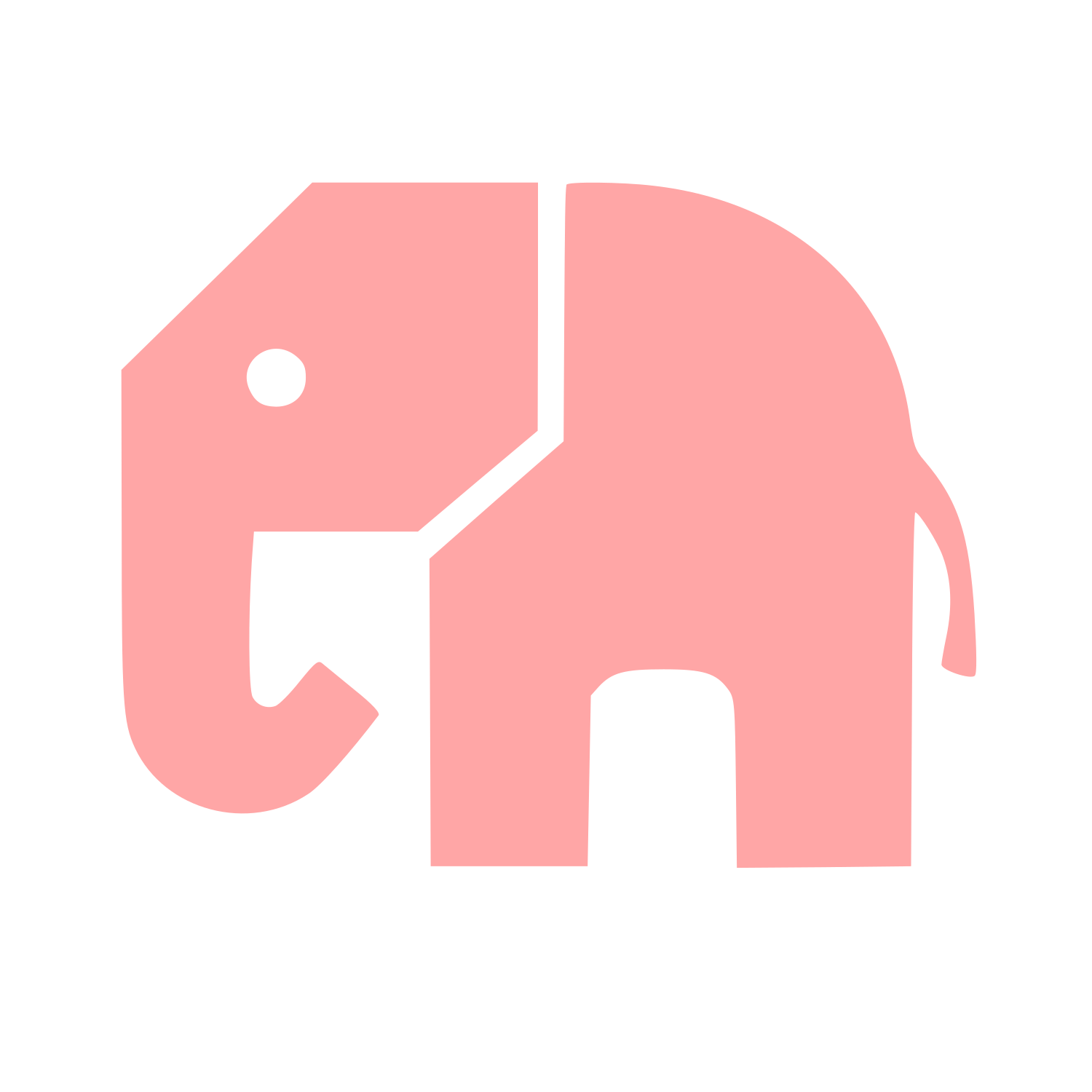 Pictogram Elephant Logo #ffa6a6