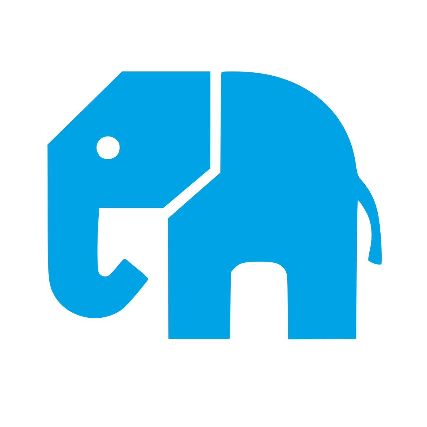 Pictogram Elephant Logo #00a3e4
