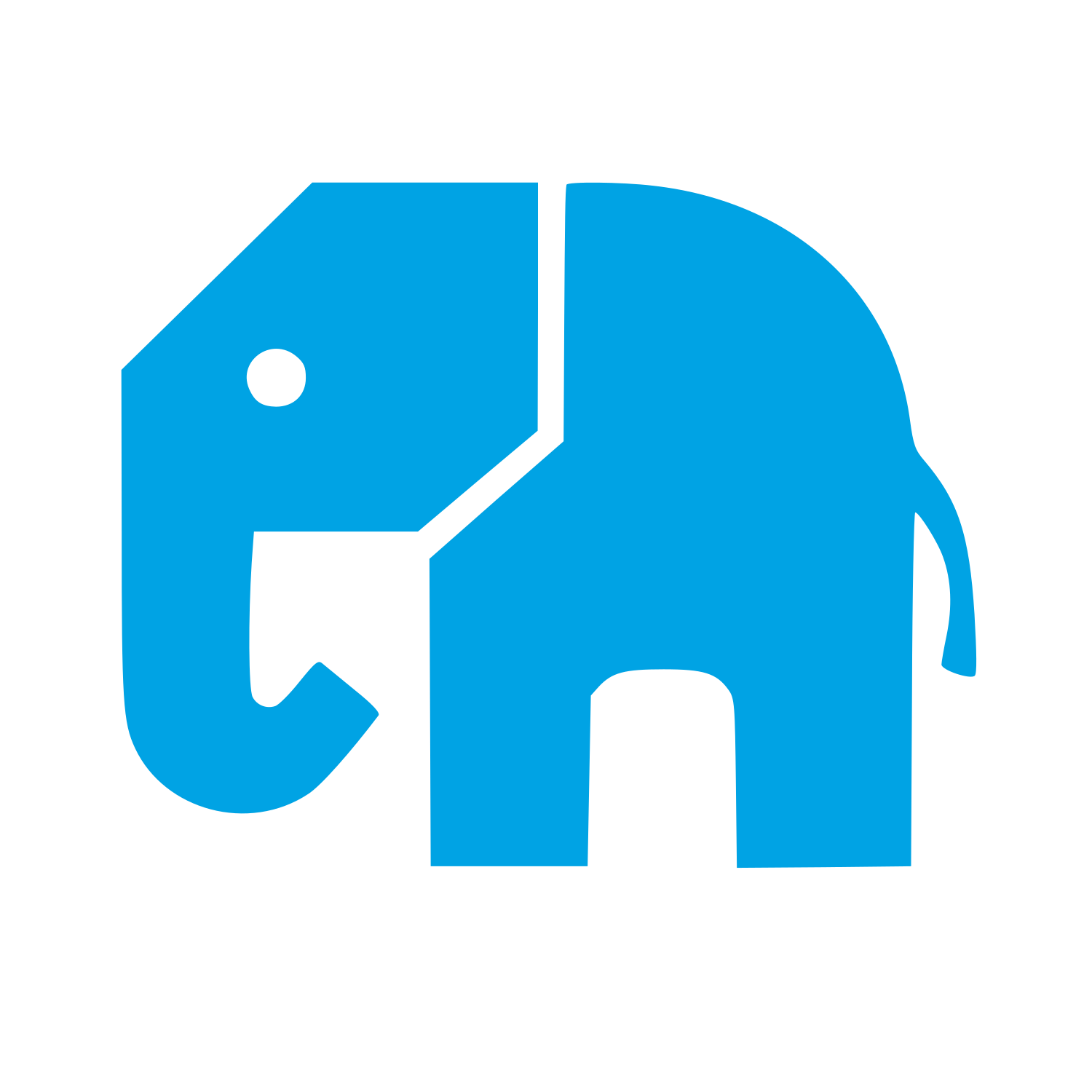 Pictogram Elephant Logo #00a3e4