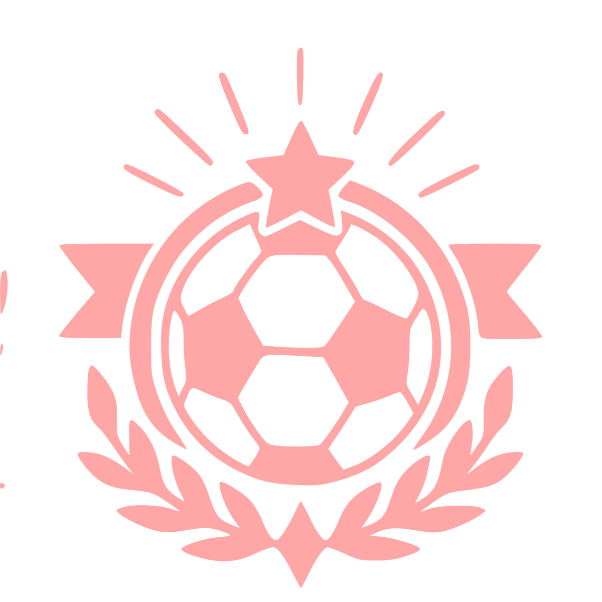 Soccer Ball Emblem Logo #ffa6a6