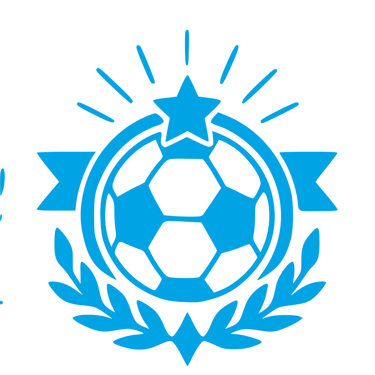 Soccer Ball Emblem Logo #00a3e4
