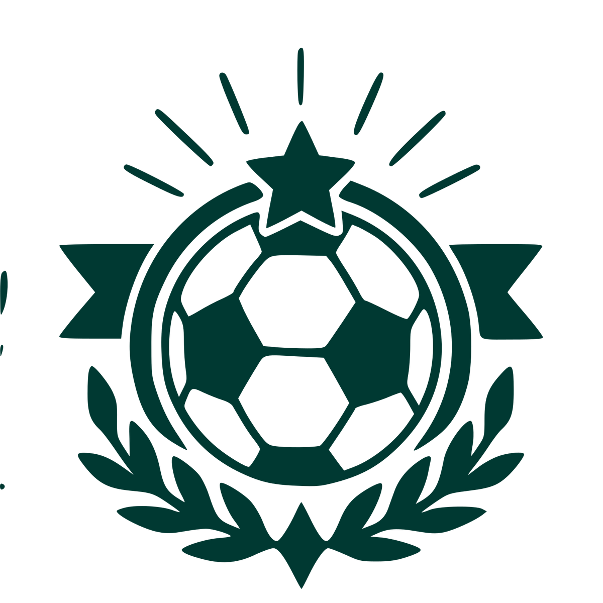 Soccer Ball Emblem Logo #003932