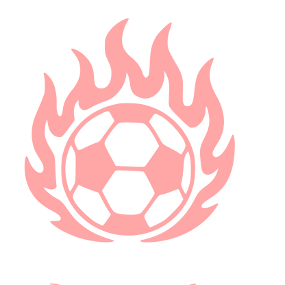 Flaming Soccer Ball Logo #ffa6a6