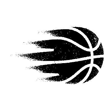 Speeding Basketball Flame Logo