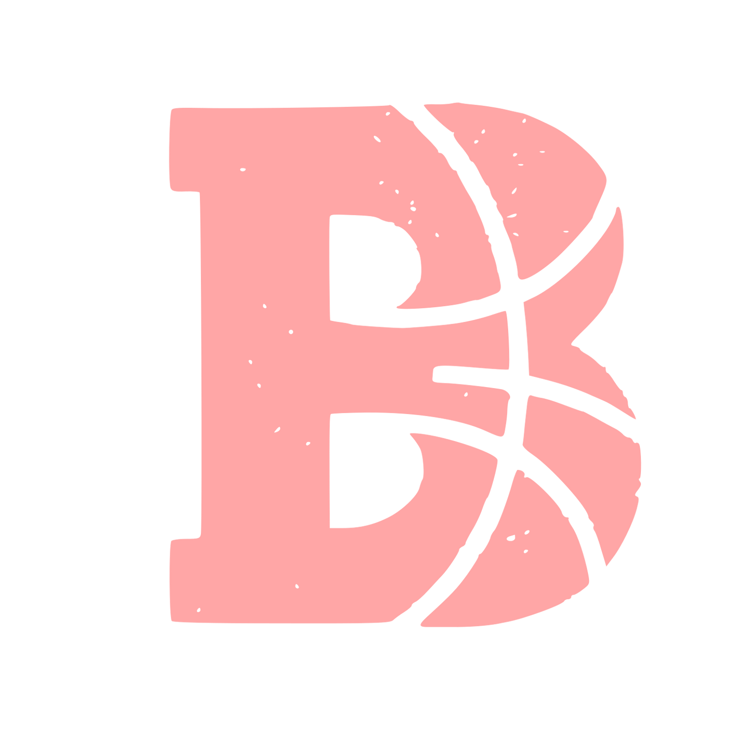 Basketball Letter B Logo #ffa6a6