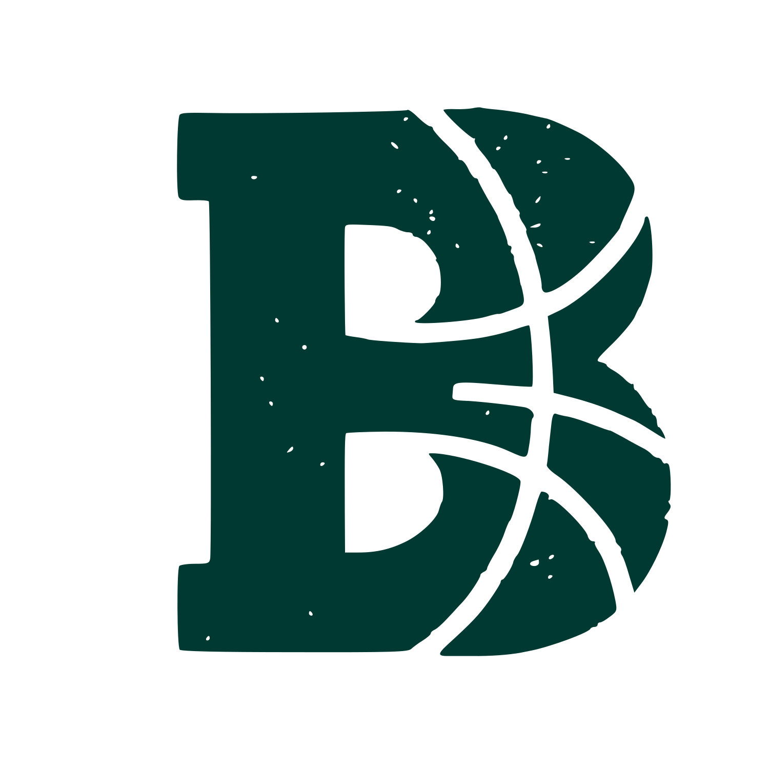 Basketball Letter B Logo #003932
