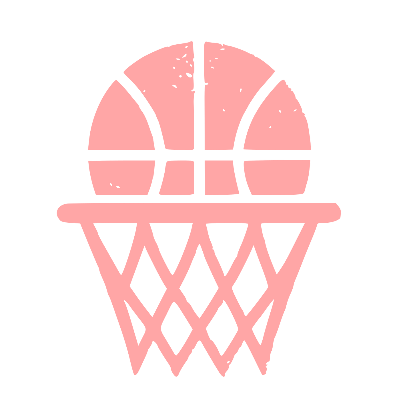 Basketball Hoop Net Logo #ffa6a6