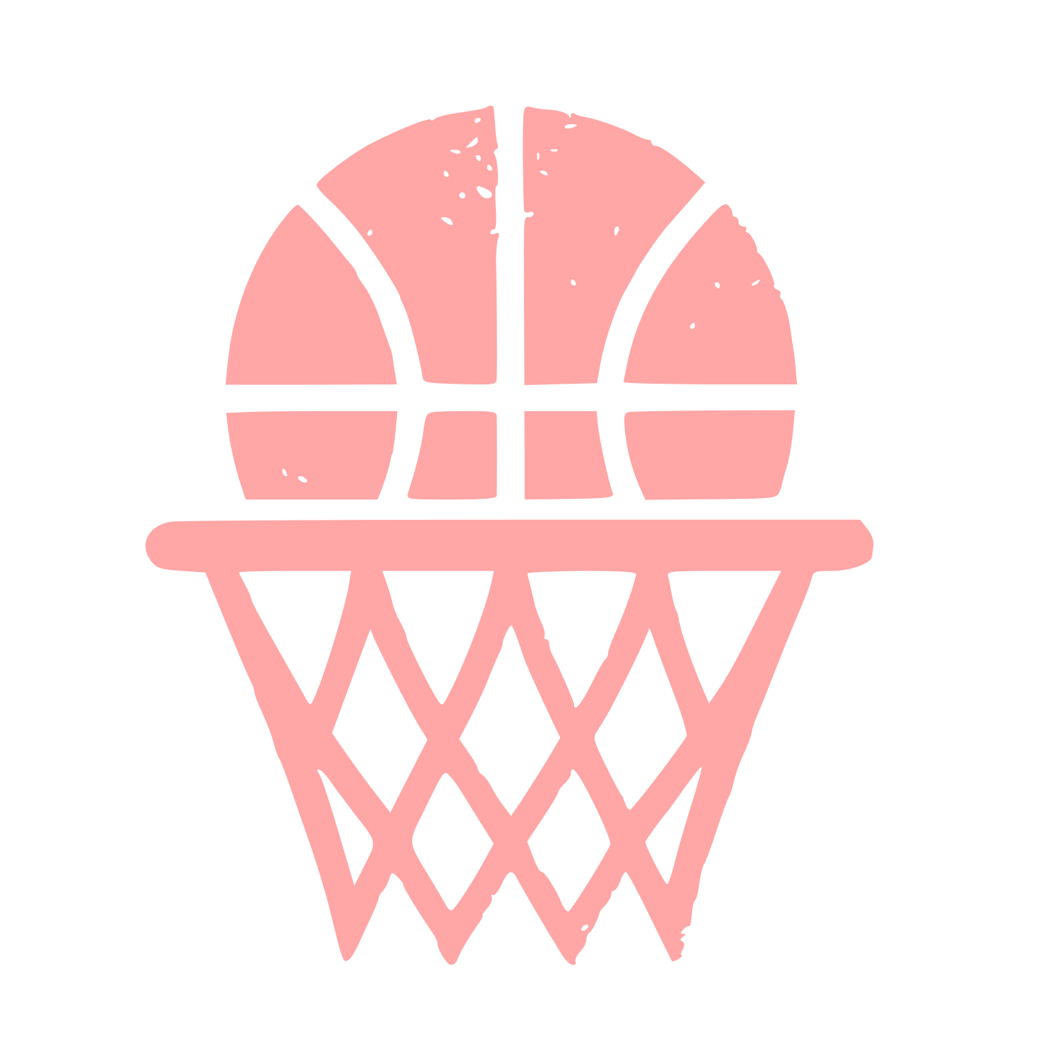 Basketball Hoop Net Logo #ffa6a6
