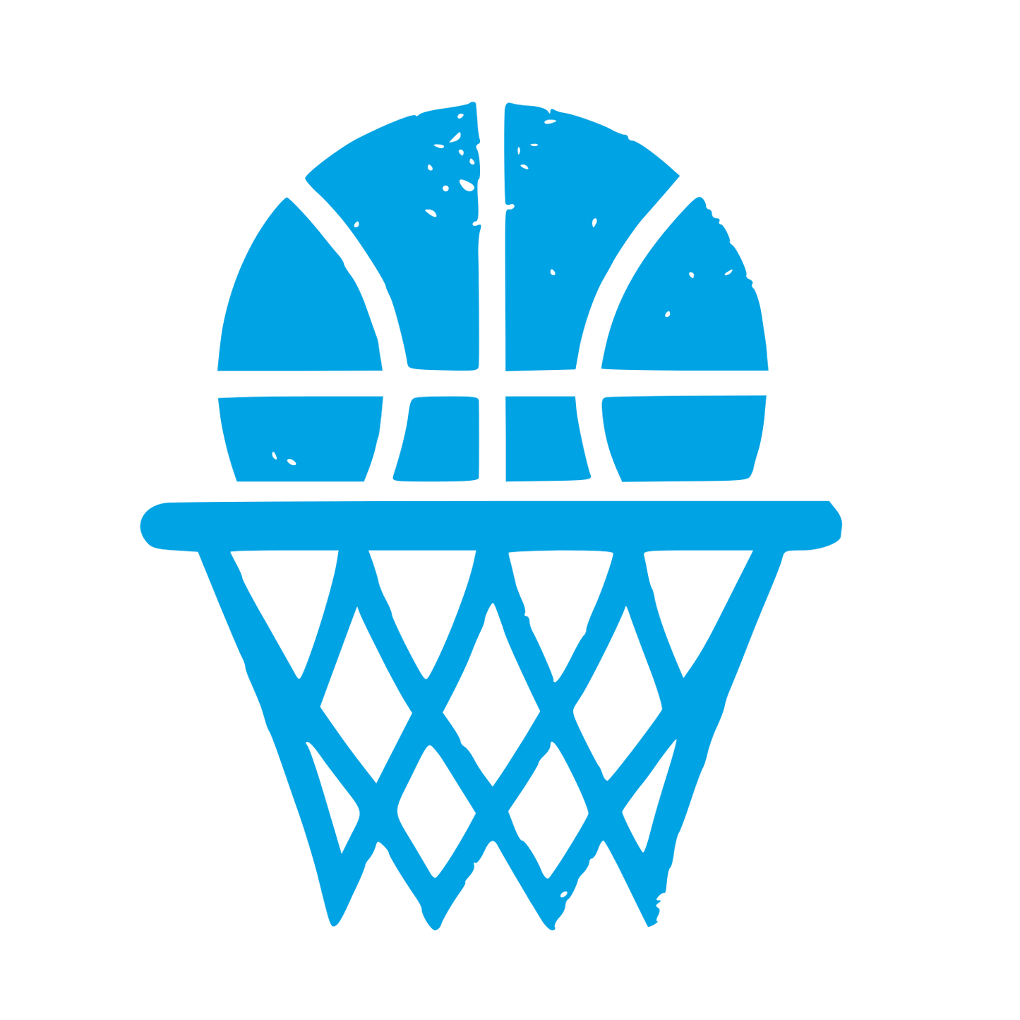 Basketball Hoop Net Logo #00a3e4